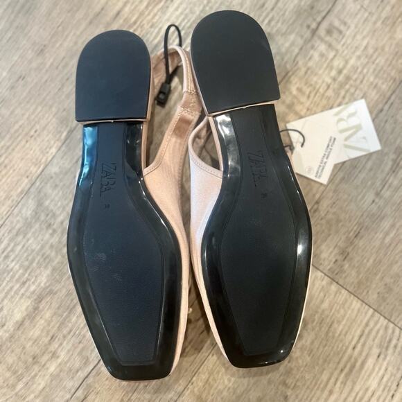 ZARA Rounded Toe Slingback Flats 💗✨ NWT - Picture 7 of 16